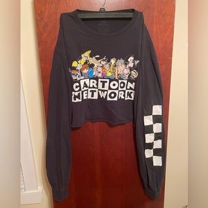 Hand cropped long sleeve shirt